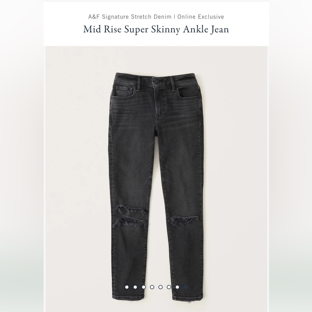 NWT Abercrombie & Fitch Mid Rise Super Skinny Ankle Jean - Picture 5 of 5